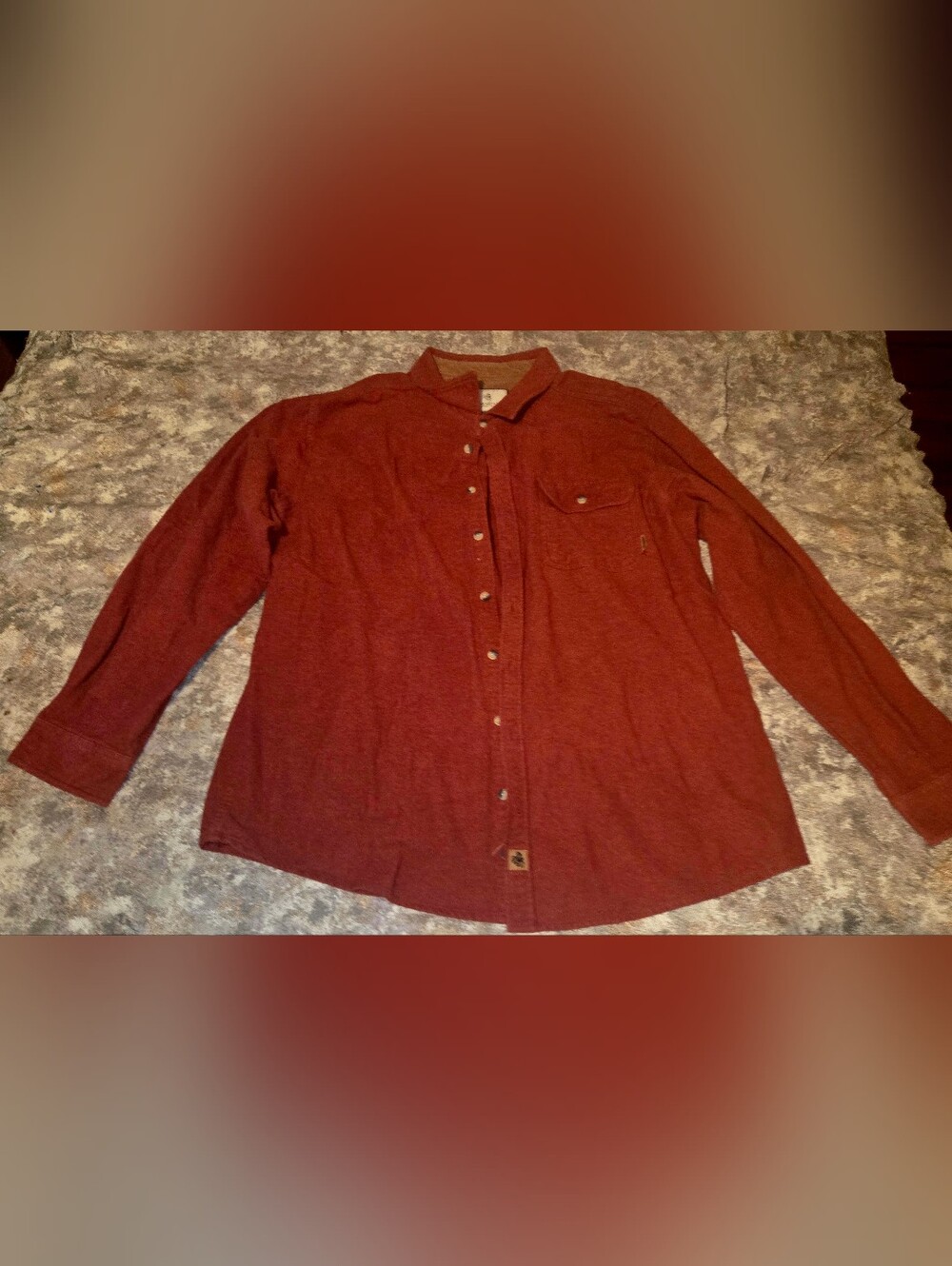 Legendary Whitetails Men's Rust Red Button-Down Shirt